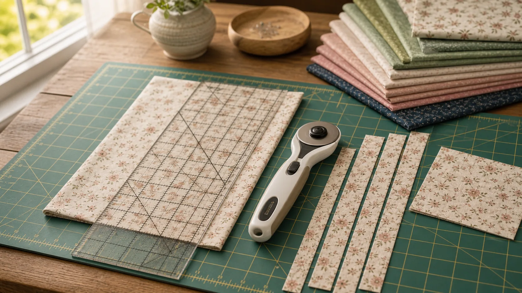 Ảnh bài Cách đặt thước, cầm dao và cắt vải chính xác